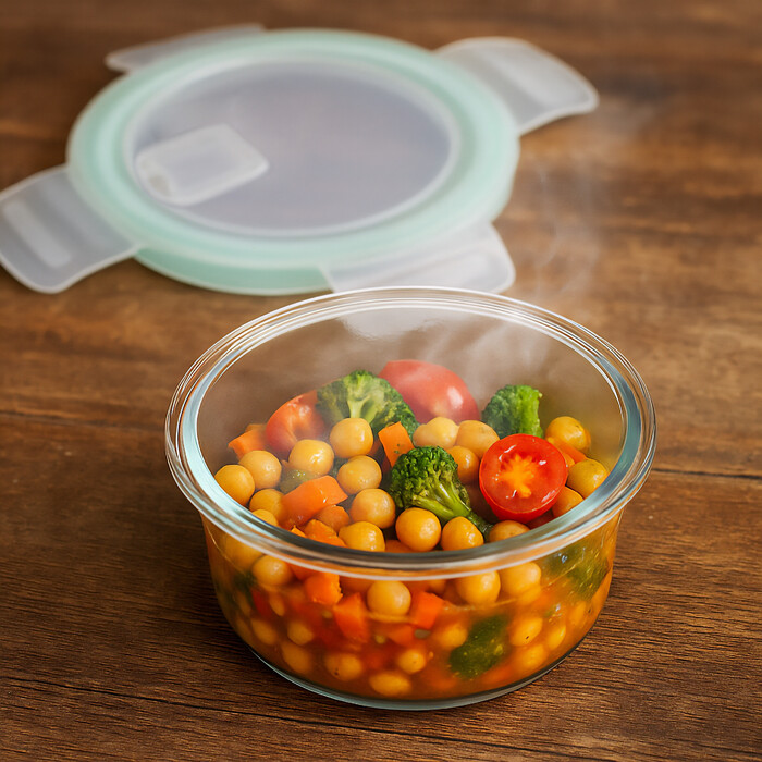 Relaxdays Glass Containers with Lids Set