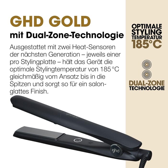 Гладеньня та стайлер ghd Gold Black - Професійний інструмент для створення гладкого волосся з блиском, для всіх типів волосся, нова упаковка