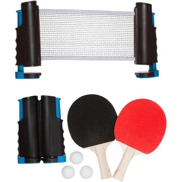 Набір для настільного тенісу Trademark Innovations Anywhere з ракетками та м'ячами, блакитний