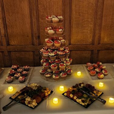 Підставка для тістечок Fhmidic 6-ярусна, прозора акрилова етажерка, 6-рівнева підставка для капкейків, десертів, тортів, для вечірок, днів народжень, дитячих свят, baby shower, кругла - 6-ярусна