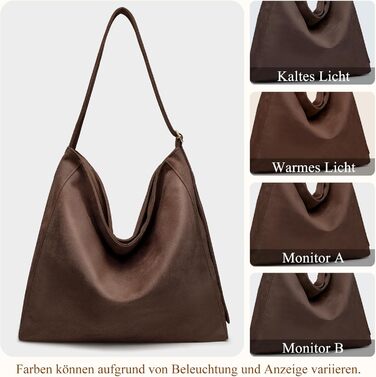 Жіноча сумка-шопер Grande з екошкіри, елегантна сумка на плече для роботи, подорожей та відпочинку, коричнева