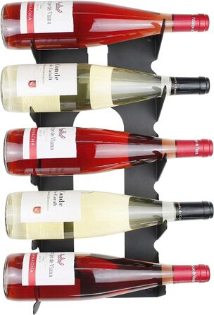 Steel wine rack for all types of wine, with wall mount and decorative molding. (2 x White)
