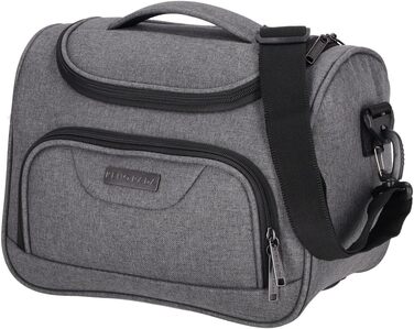 Чемодан-валіза Kenorada SoftLITE 4w, 55 см, сірий, з TSA замком | Валіза для ручної поклажі з міцного поліестеру, 4 колеса