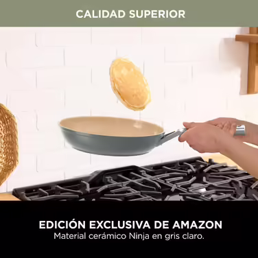 Ninja Extended Life 28cm Ceramic Frying Pan, Non-Stick Coating (No PFAs, PFOA, Lead or Cadmium), Induction Compatible, Stainless Steel Handle, Oven Safe Up to 285°C, CW90028EUUKDB