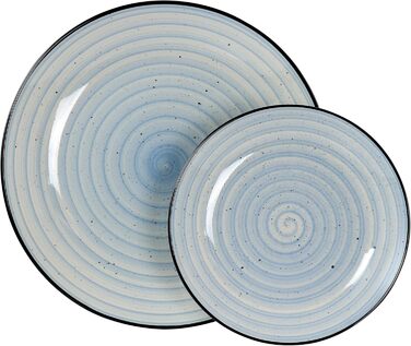 Elama Gia Сервіз столовий керамічний, 24-частини, світло-блакитний