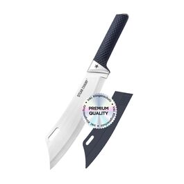 Ніж кухарський Steakchamp BBQ Pro 22 см: гострий ніж для кухні та барбекю, сталь високої якості, ручне заточування, антиковзкий руків'я