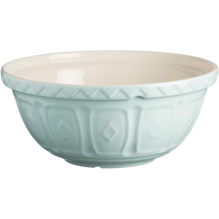 Mason Cash Stoneware Mixing Bowl 26 cm, Light Blue, 2.7 L, Dough Bowl for Bread Dough, Cake Dough or Pizza Dough, made of high-quality, chip-resistant stoneware, large dough bowl