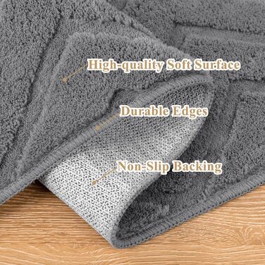 Килимок для вітальні SHACOS з коротким ворсом, сірий, 120 x 160 см. Геометричний килим з 3D ефектом, антиковзаюча підкладка, для спальні, їдальні
