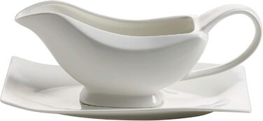Maxwell & Williams RP11610 Saucepan with Saucer, 400 ml Volume – White Porcelain – Sauce Pot – Motion, Gift Box