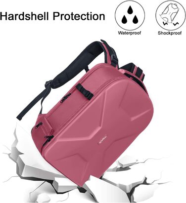 MOSISO Рюкзак для камери, DSLR/SLR/беззеркальна фототехніка, 15-16 дюймів, водонепроникний, з відділенням для штатива та ноутбука, сумісний з Canon/Nikon/Sony, (Пилно-рожевий)