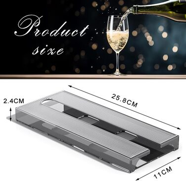 Підставки для келихів Geoyien (4 шт.), підвісні, без свердління, сірі (25,8*11*2,4 см)