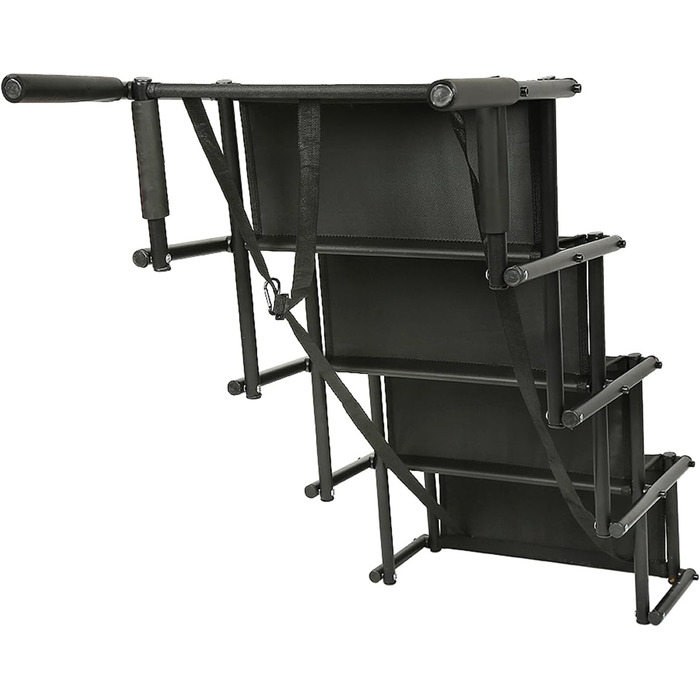 Рампа для собак Homewell - складана, до 70 кг, регульована - для маленьких, середніх, великих та хворих собак. Чорний колір