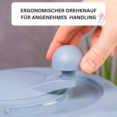 Westmark Fortuna: Салатниця-центрифуга, 5 л, пластик, BPA-Free, блакитна