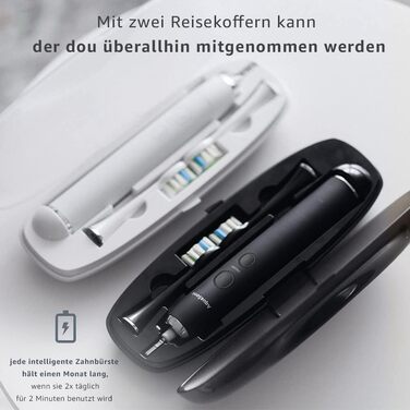 AquaSonic DUO PRO – Електрична зубна щітка з ультразвуком 40 000 VPM - 4 режими, Smart-таймер, UV-стерилізація, бездротова зарядка, 10 насадок ProFlex та 2 дорожні етиуси