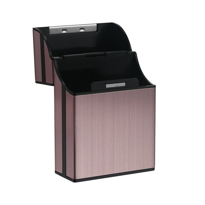 Алюмінієві випарювачі для сигарет eLander [2 шт./набір], Магнітна кришка, Елегантний дизайн, Алюмінієвий тютюнопакувальник (Рожеве золото)