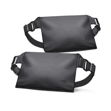 Водонепроникна поясна сумка YOSH з регульованим ремінцем (2 шт.), Drybag, для активного відпочинку, водного спорту, плавання, катання на човні - чорний