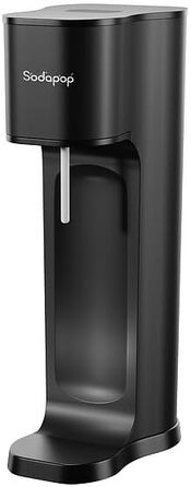 Sodapop Wassersprudler Logan Чорний Матовий - Газоварка для води з 2 скляними (850 мл, 600 мл) та 1 PET пляшкою (850 мл), 42.6 см