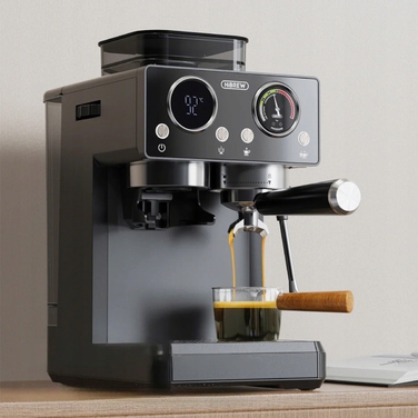 Ріжкова кавомашина HiBREW H20, 1350 Вт, чорна