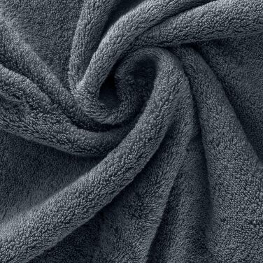 Herzbach Home Luxury Sauna Towel 2-Piece Set, Premium Quality, 100% Cotton, 80 x 200 cm (Gray Blue)