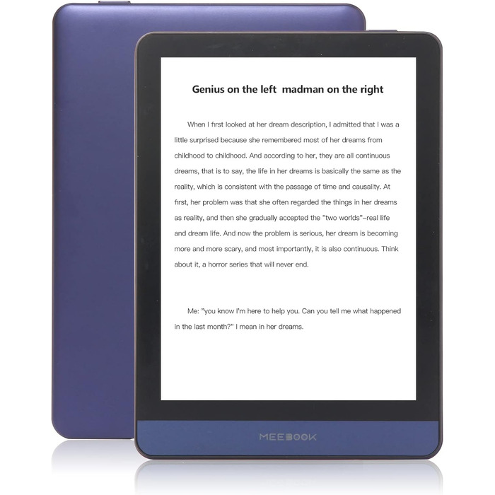 Meebook E-Reader M6: 6-дюймовий E-Ink Carta екран, 300 PPI, Smart Light, Android 11, Чотирьохядерний процесор, Аудіокниги, Google Play Store, 3GB+32GB пам'ять, Micro-SD слот, Колір: фіолетовий