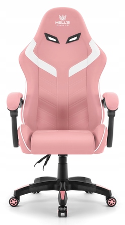 Ігрове офісне крісло Hell's Chair HC-1007 2.0 Pink, екошкіра