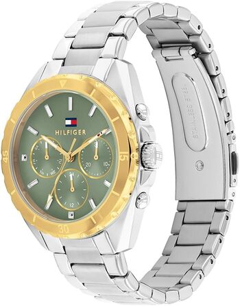 Жіночий кварцовий годинник Tommy Hilfiger з багатофункціональним циферблатом та сталевим браслетом, зелений