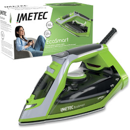 Праска з парою Imetec ZeroCalc Z1 2800 з технологією AntiCalc, керамічна підошва, енергозберігаюча технологія 2200 Вт, 130 г/хв, функція Calc-Clean, підошва Glide Keramik, 180 г/хв