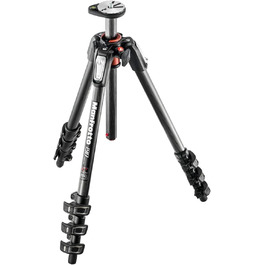 Штатив Manfrotto MT190CXPRO4 з вуглецевого волокна - 4-секційний для фото та відео, чорний/антрацит