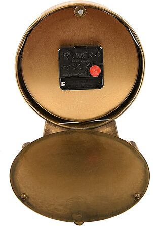 Creative Co-op Metal Mantel Clock, Gold Finish