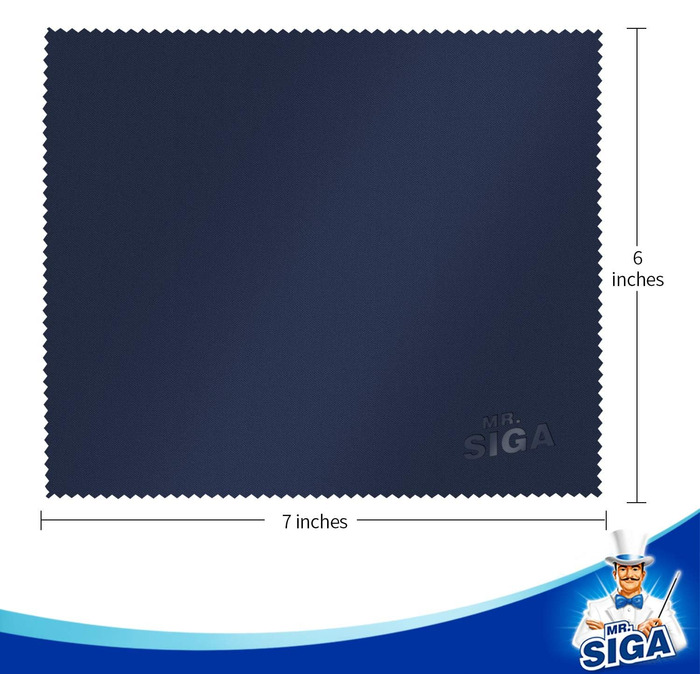 Мікрофібра для чищення окулярів та екранів Mr.Siga (6 шт.) - 15x18 см, Marine/Grey