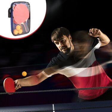 Набір для настільного тенісу: 2 ракетки, 3 м'ячі, сумка. Підходить для дітей та дорослих