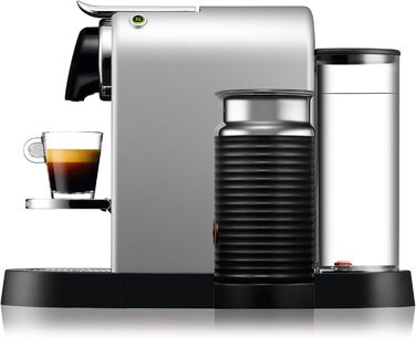 Кавомашина капсульна Nespresso Krups XN761B Citiz & Milk, 1260 Вт, 1 л, 19 бар, автоматичний режим очікування, срібляста