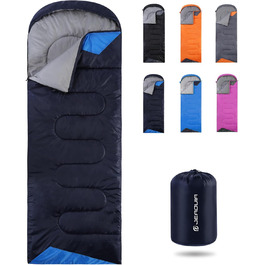 Lightweight Waterproof Sleeping Bag for Adults - Cold Weather Sleeping Bag for Camping, Hiking, and Outdoor Travel | Compression Bag Included
