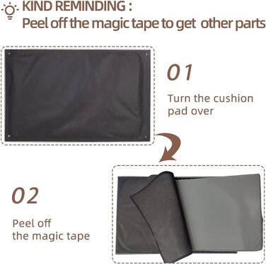 Софа для собак BingoPaw Luxus: велика ортопедична софа для собак XL, сіра, 120x74x40 см