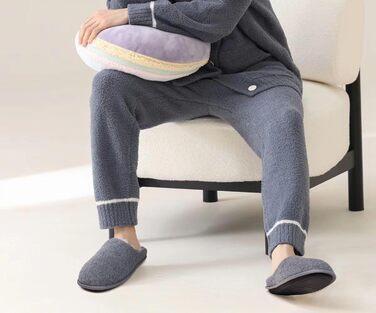 Тапочки чоловічі COFACE з фетру, теплі, зручні, з м'якою підкладкою, антиковзаюча гумова підошва, для дому та вулиці, розмір 40-49 (Сірий, 43 EU)