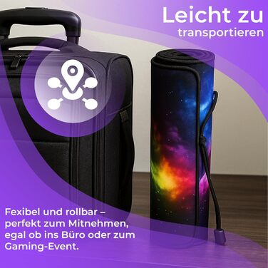 Килимок для миші Retoo XXL, 885 x 400 мм, ігровий з малюнком, великий розмір, преміум-поверхня, для покращення точності та швидкості, без бахрому