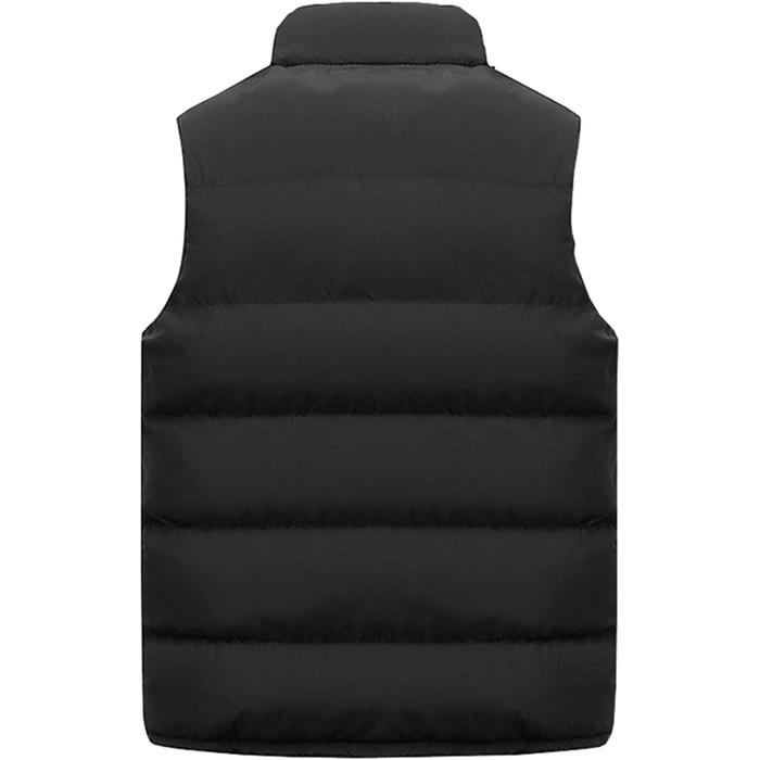 Чоловіча степна жилетка - легка зимова модель для активного відпочинку. Жилетка без рукавів з коміром-стійкою, ідеальна для бігу, гольфу, походів та їзди верхи. Колір: чорний, розмір: XL