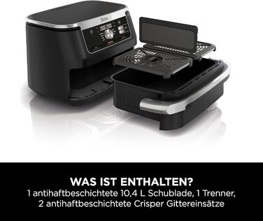 Фритюрниця повітряна Ninja Foodi FlexDrawer AF500EU, 10.4 л, 7-в-1, чорна