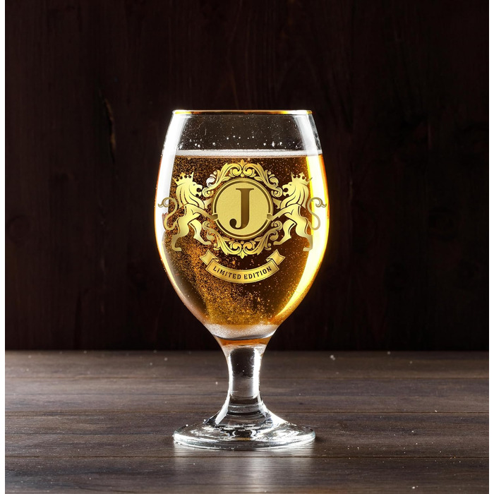 Пивний келих CROWNLY CRYSTAL® з гравіюванням для чоловіків (S) - Персоналізований подарунок татові, дідусю, другу на день народження