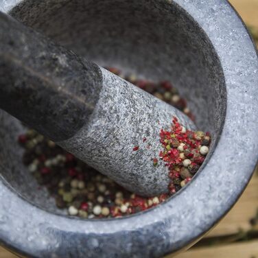 Набір ступки та пестика ChefSofi, чорний, полірований, 15.2 см, для 2 чашок