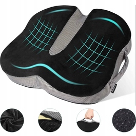 Ортопедична подушка для сидіння з ефектом пам'яті (Memory Foam) для розвантаження куприча