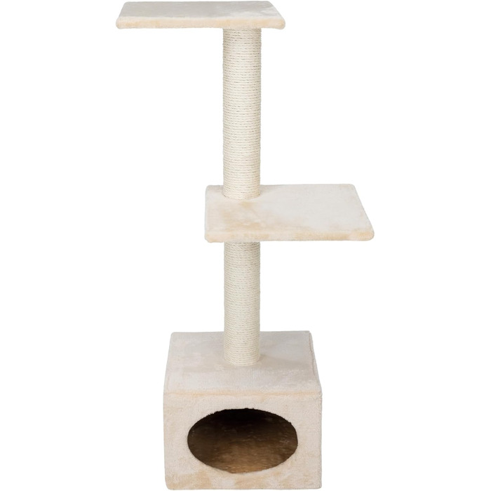 TRIXIE Cat Tree Badalona 109 cm in beige – multi-level cat tree with cozy resting areas and robust scratching surfaces, comfortable & stable – 43451