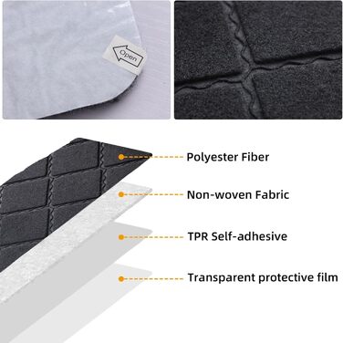 Килимки на сходи YISUN 15 шт., самоклейні, антиковзні, 20x65 см (Сірий/Чорний), для дітей, літніх людей та собак, для внутрішнього та зовнішнього використання