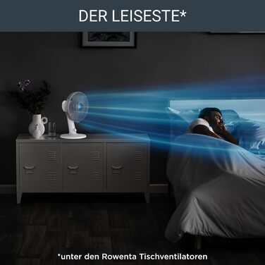 Вентилятор Rowenta Turbo Silence Extreme+ - тихий, потужний, 4 швидкості, автоматичне гойдання, білий, VU2731