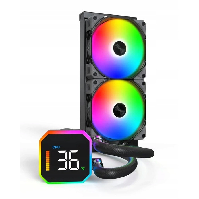 Система рідинного охолодження Montech HyperFlow Digital 240 Black AIO