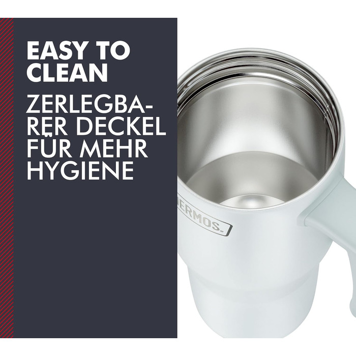 Термос REFRESHING SERIES: ізольований термопоїльник-кружка з трубочкою та ручкою, 0.85л, нержавіюча сталь, подвійні стінки, для дому, офісу та подорожей