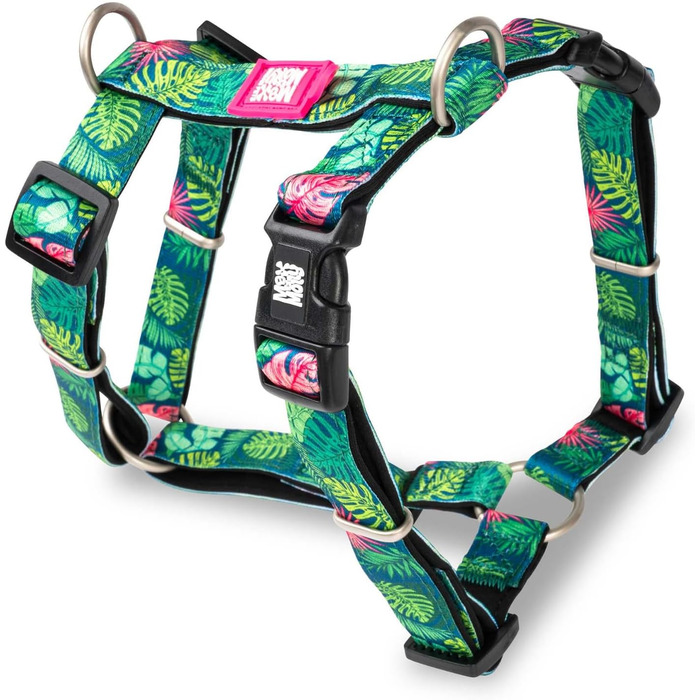 Нашийник для собак Max & Molly H-подібної форми, Ultracomfort, Tropical/M, з неопрену, для середніх собак, з м'якою підкладкою, безпечний та ультралегкий