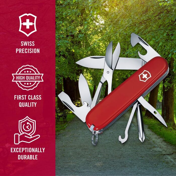 Мультитул Victorinox Super Tinker: швейцарський ніж з 14 функціями (червоний)