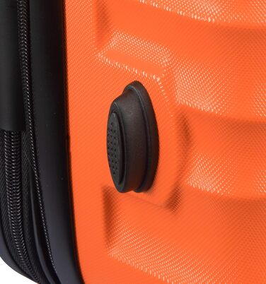 Набір валіз DMS® 7-елементів: 3 валізи (M/L/XL) з ABS-пластику, 360° колеса, кодовий замок + 4 чохли для одягу. Легкі, міцні, розширювані, для подорожей та бізнесу (Помаранчевий)