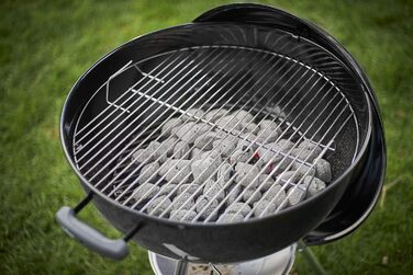 Вугільний гриль Weber Classic Kettle 47 см, порцелянове емалювання, з термометром і колесами, чорний